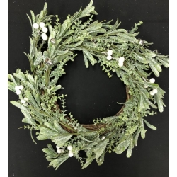 Xmas Wreath with Bells Glitter Green 18"